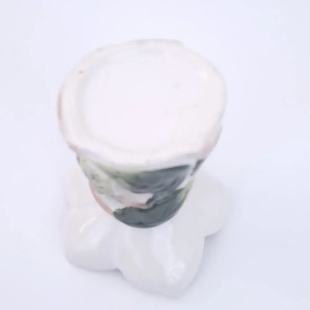 Tea Light Holder Floral, Leaf Design, Ceramic Woodland Yellow, Green